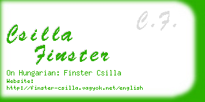 csilla finster business card